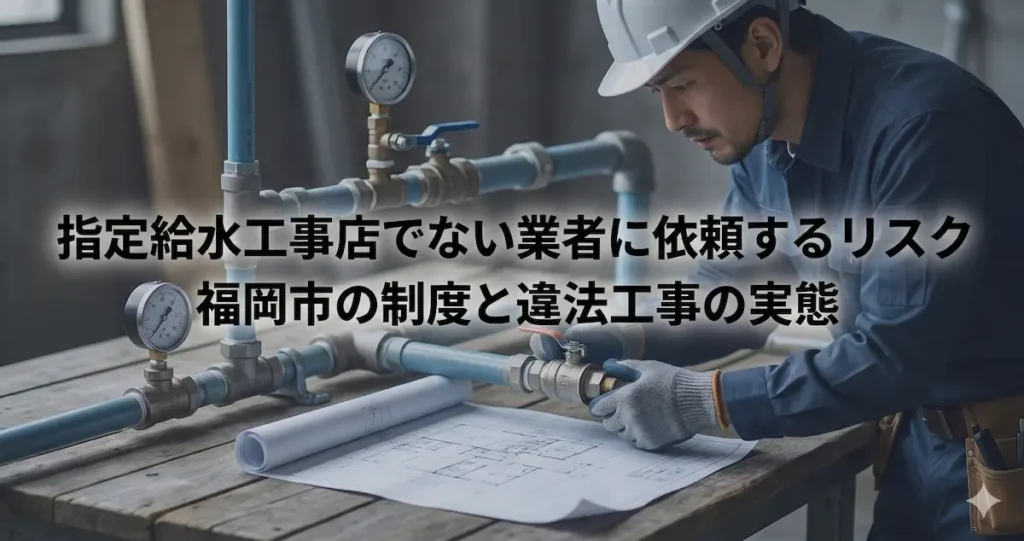 福岡市で指定給水工事店以外の業者に依頼するリスクと違法工事の実態を解説