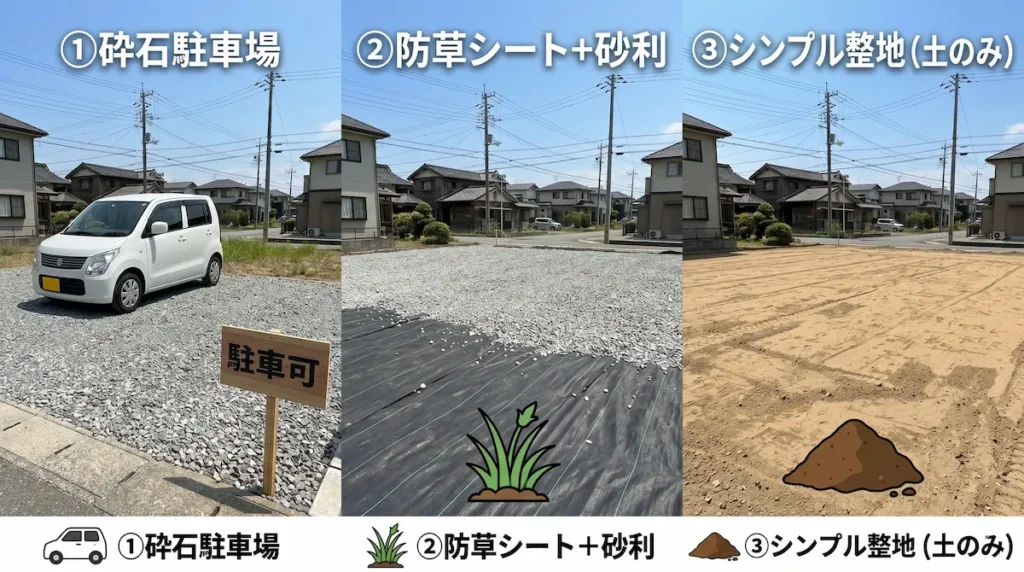 福岡市の整地工事の種類｜砕石整地・防草仕上げ・土の整地の違い