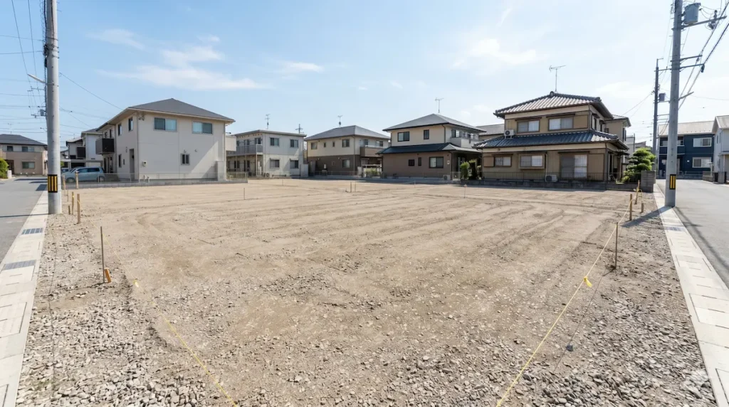福岡市の仕上げ整地｜転圧して平坦に仕上げた土地の状態