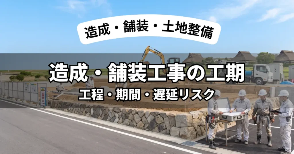 福岡市で宅地造成と舗装工事を工程管理しながら進める施工現場
