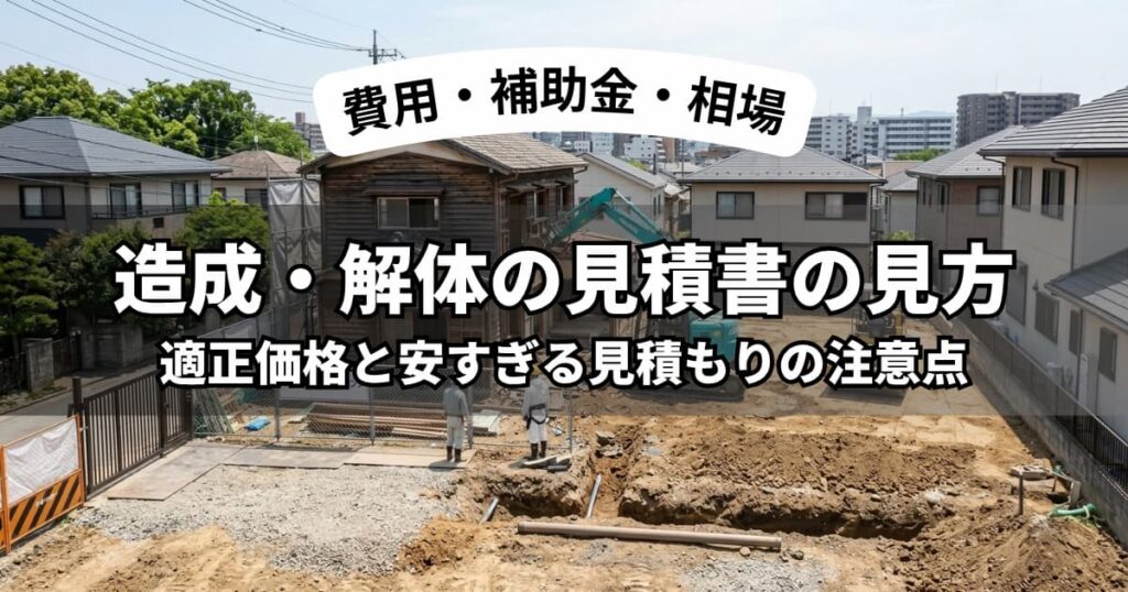 福岡市における木造住宅の解体・宅地造成・水道管引き込み工事の一括施工現場イメージ